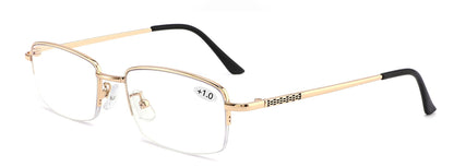 allora 8308 8309 Metal Half Frame Reading Glasses Silver and Gold color