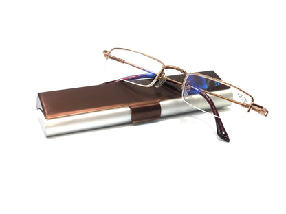 allora Metal Half Frame Reading Glasses with Prescription