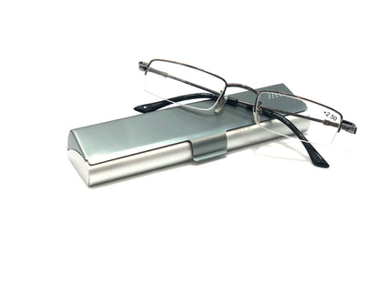 allora Metal Half Frame Reading Glasses with Prescription